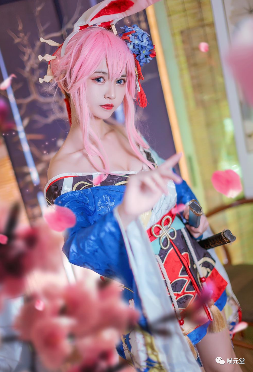 鳗鱼霏儿cos~八重樱花魁 cosplay写真图片欣赏