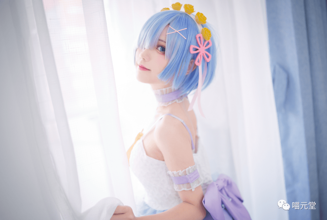 花柒Hana写真cos~天使蕾姆 cosplay图片资源欣赏