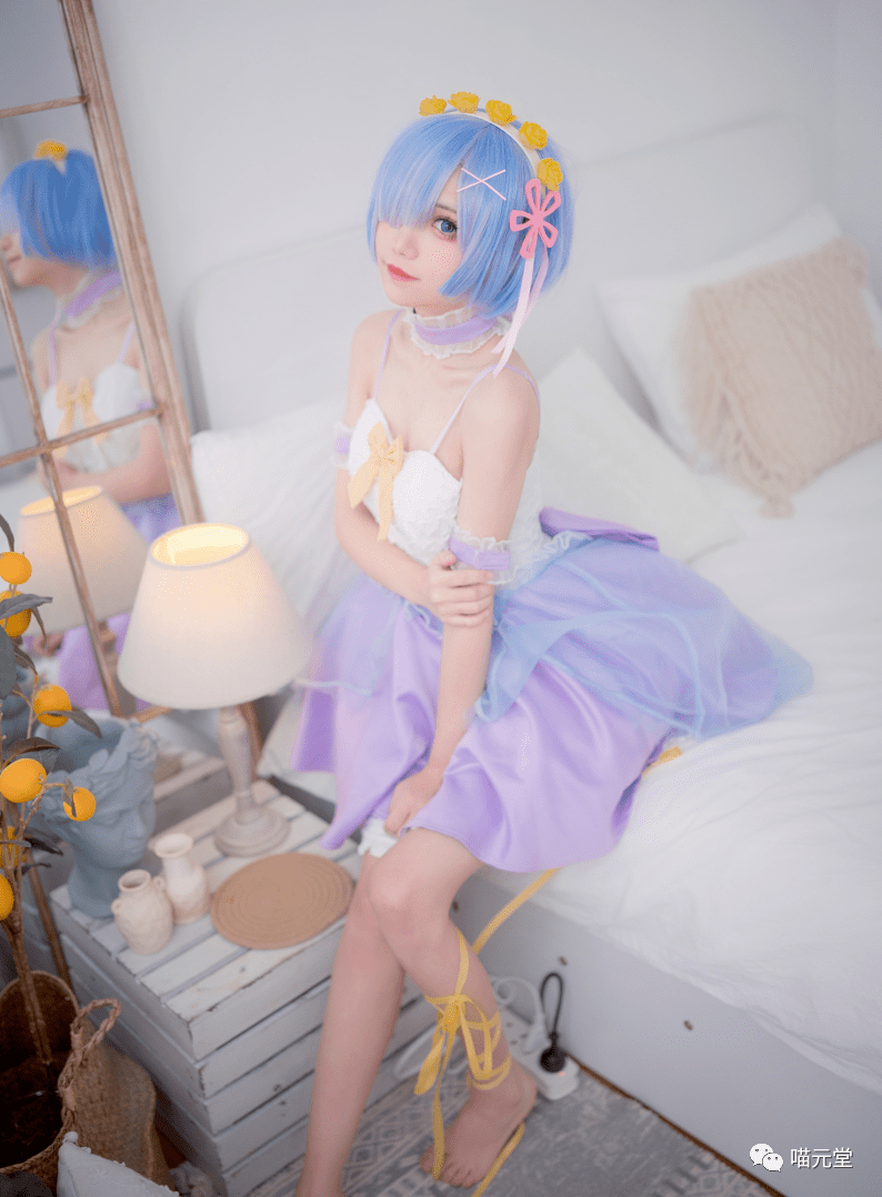 花柒Hana写真cos~天使蕾姆 cosplay图片资源欣赏