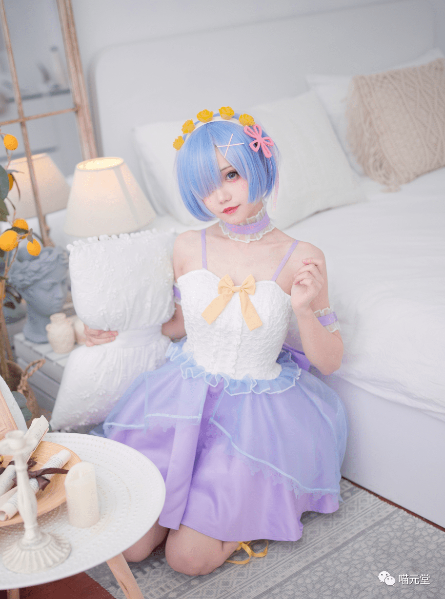 花柒Hana写真cos~天使蕾姆 cosplay图片资源欣赏