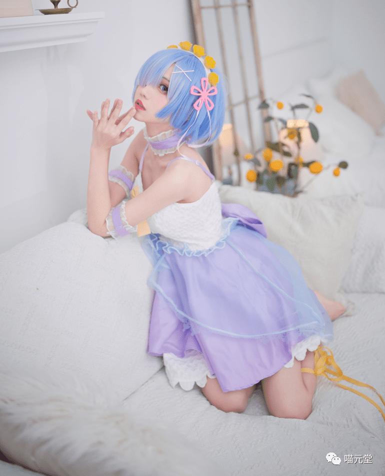 花柒Hana写真cos~天使蕾姆 cosplay图片资源欣赏