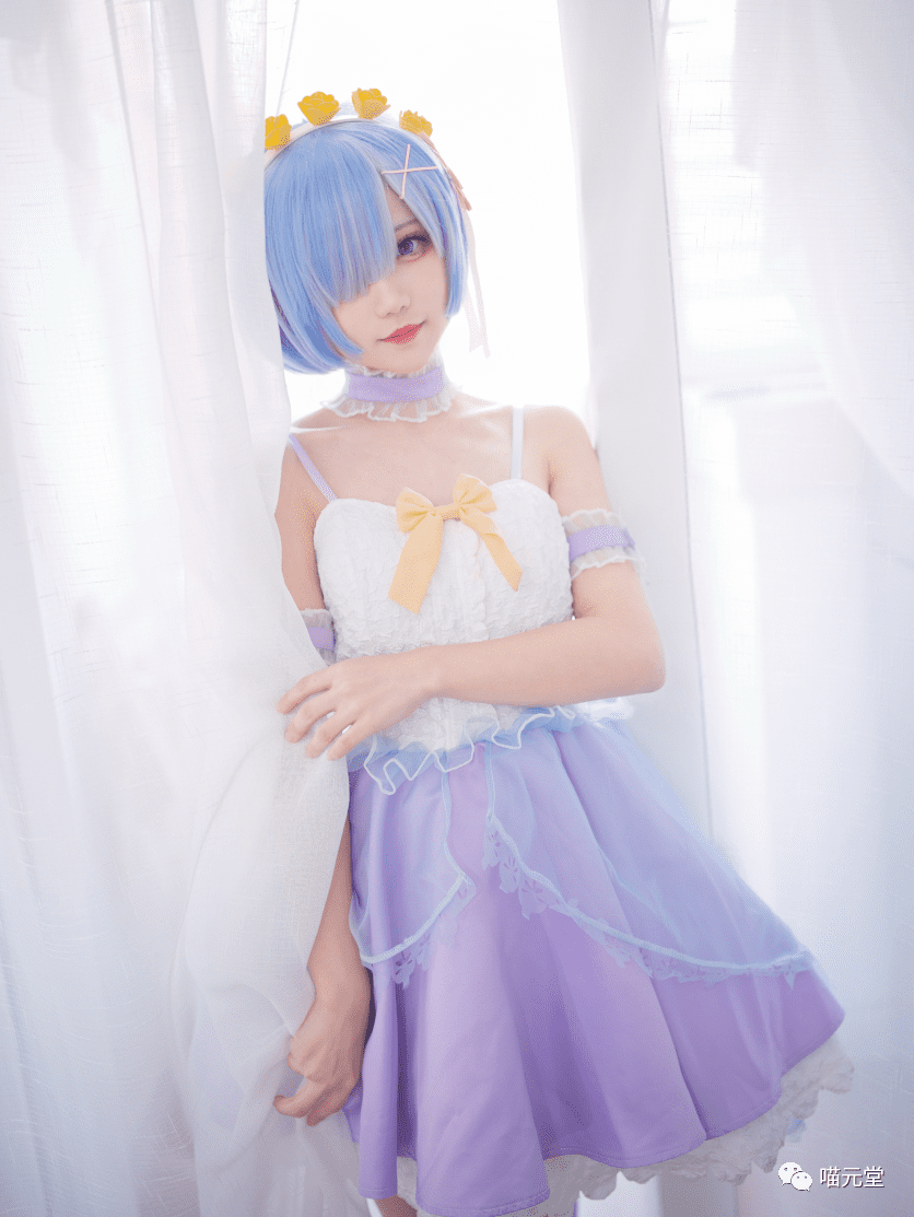 花柒Hana写真cos~天使蕾姆 cosplay图片资源欣赏