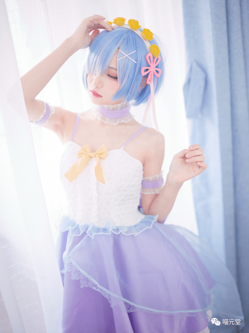 花柒Hana写真cos~天使蕾姆 cosplay图片资源欣赏