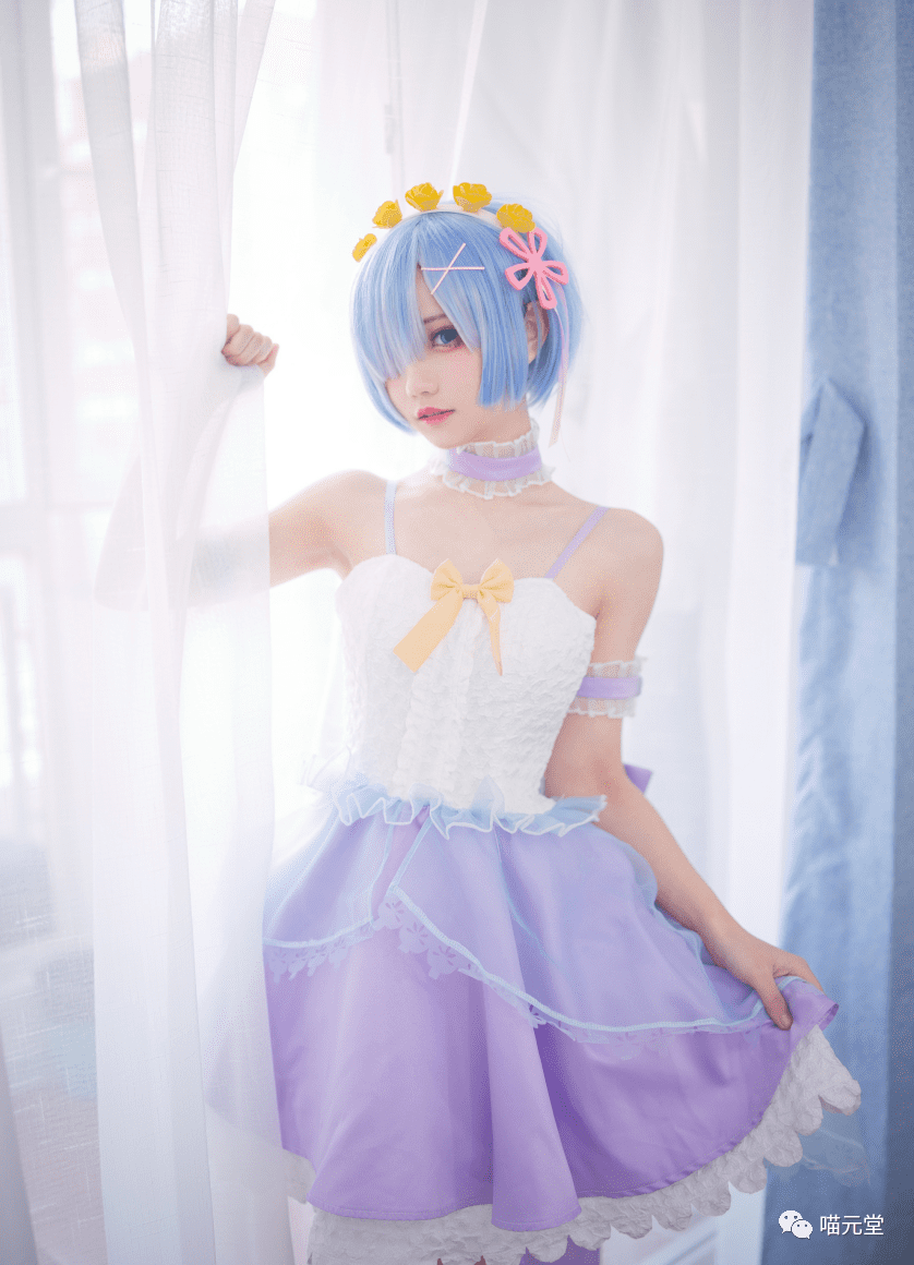 花柒Hana写真cos~天使蕾姆 cosplay图片资源欣赏