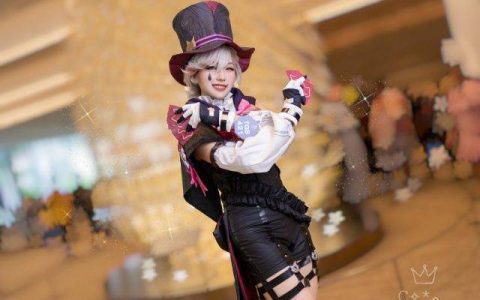 林尼cosplay照片欣赏，《原神》角色活力四溢Caramela的精彩演绎