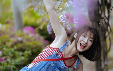 紫藤花开,日系甜妹日系 清纯 可爱 妹子 花 写真 – YiTuYu艺图语