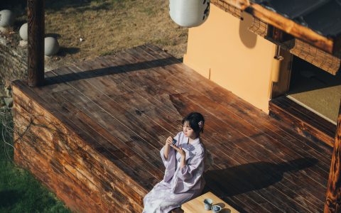 dudu《和风物语，日式庭院里的少女写真》 – YiTuYu艺图语