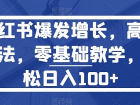 短剧推广赚钱的底层逻辑，小红书蓝海项目的操作秘籍