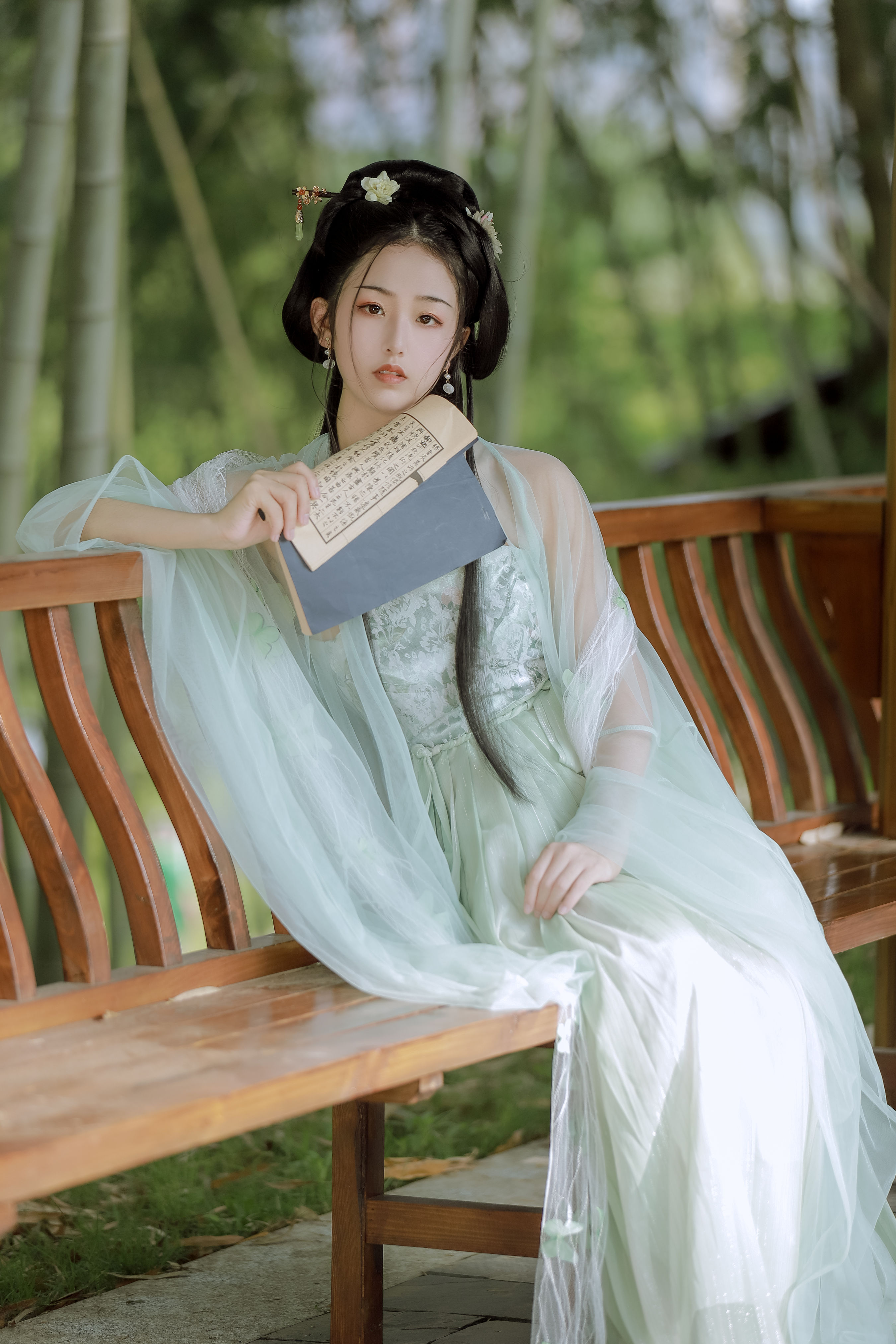 江南有你美如画 小清新 古风 江南 小仙女 绿色