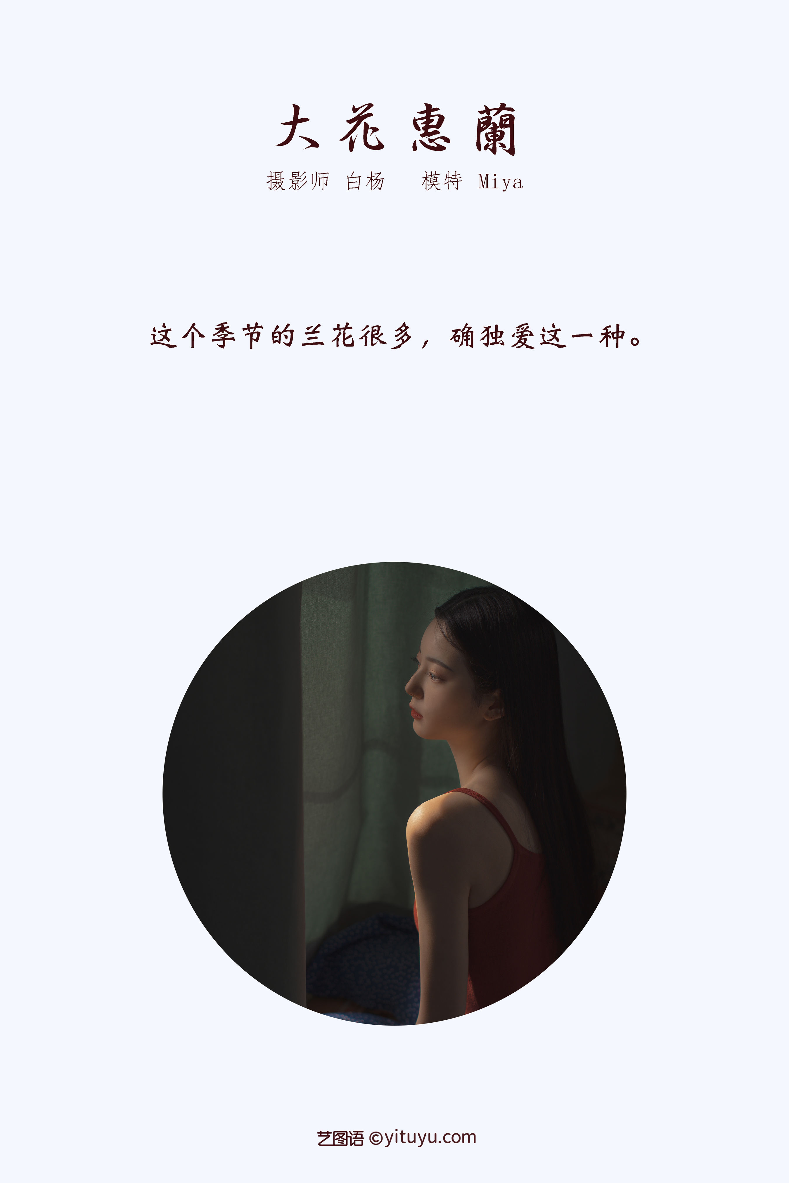 [YiTuYu艺图语] Miya怡君《大花蕙兰》 好看的4K高清无水印纯欲妹子意境唯美写真完整版图集