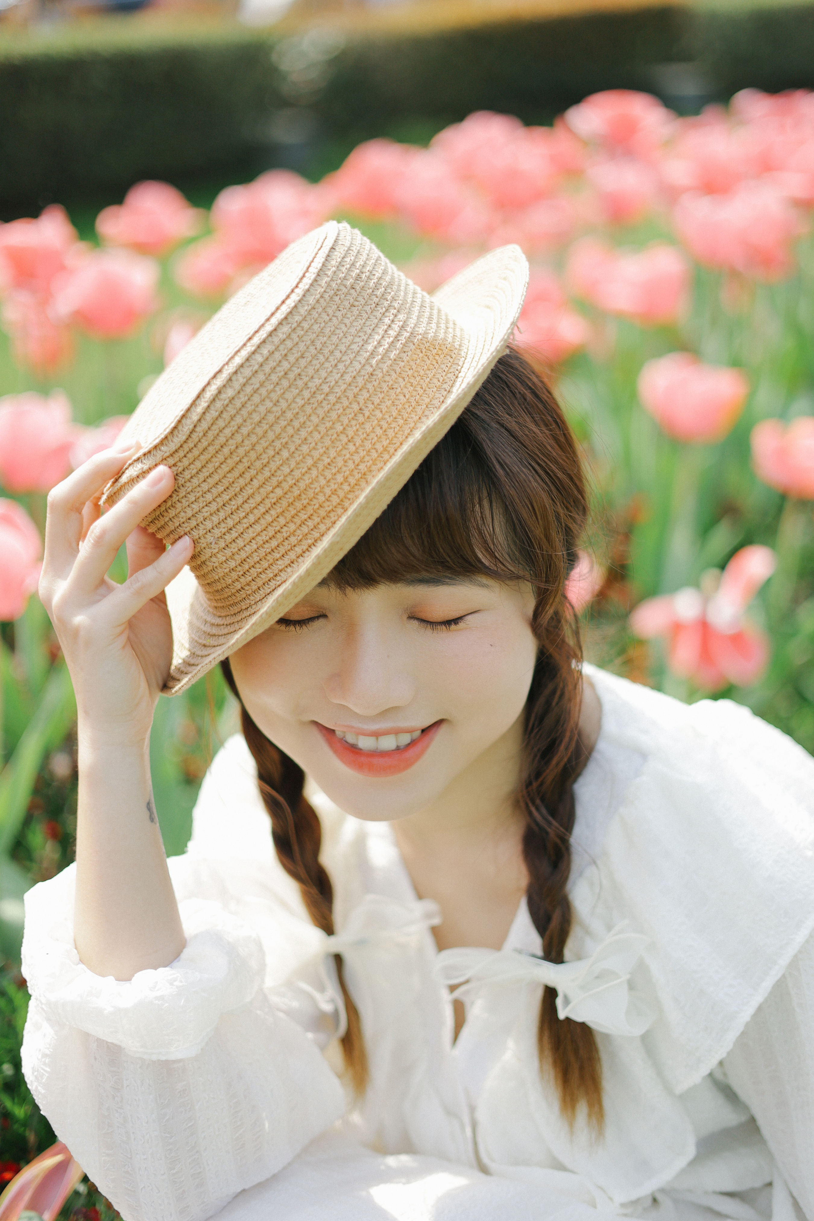 郁金香花开 小清新 日系 少女 花 漂亮 精美