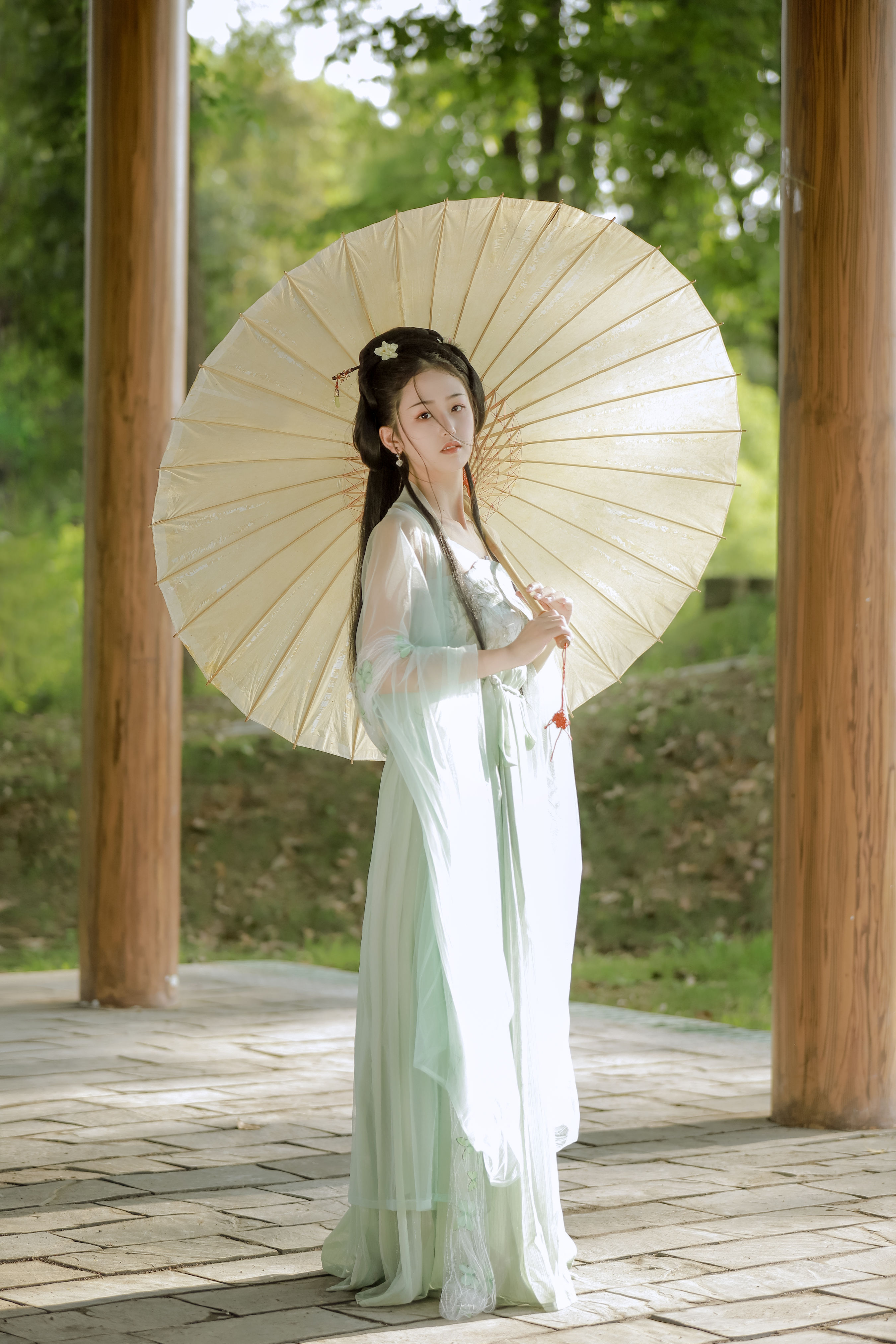 江南有你美如画 小清新 古风 江南 小仙女 绿色