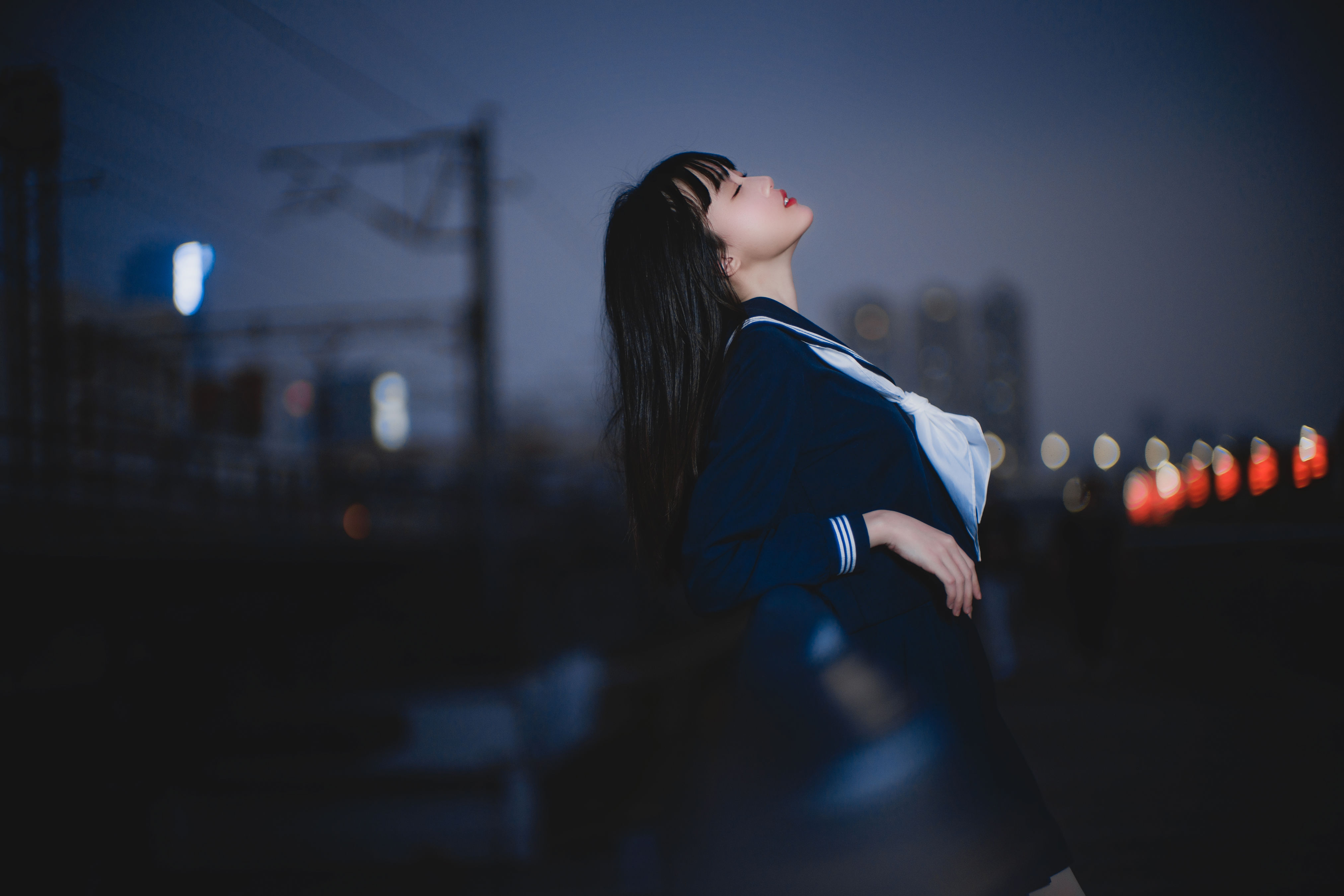 夜路 JK 写真 少女 摄影 街拍