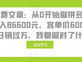 拼多多无人直播收益如何提高，从流量到成交的优化技巧