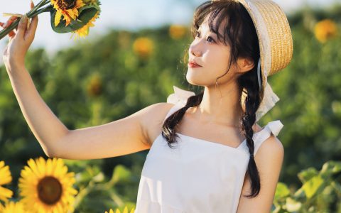 向阳之花唯美 小清新 漂亮 女神 向日葵 少女 – YiTuYu艺图语
