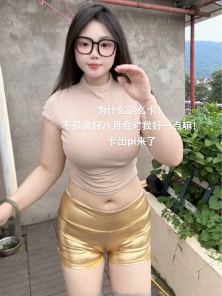 微密圈可爱的肉巴性感套装作品，微胖身材引发关注