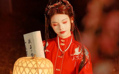 莫将圆相换眉颦意境 艺术 中国风 古风 枫叶 清冷美人 – YiTuYu艺图语