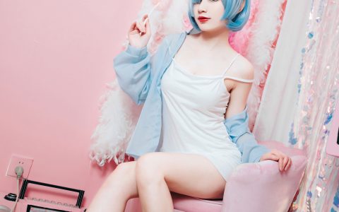 蕾姆居家睡衣二次元 Cosplay 妹子 少女 写真 – YiTuYu艺图语