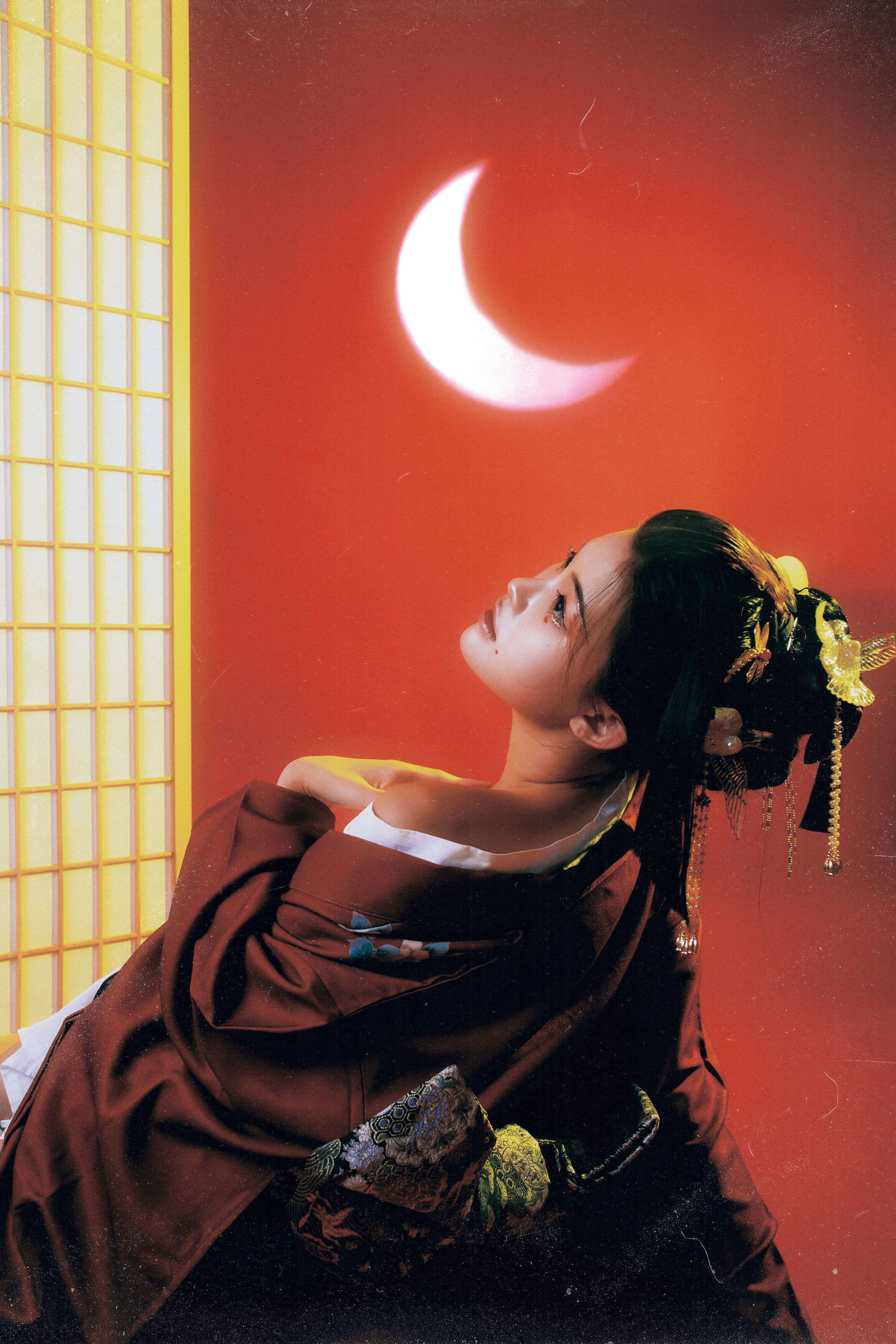 逐月流光 艺术 复古 日式和风 少女 人像