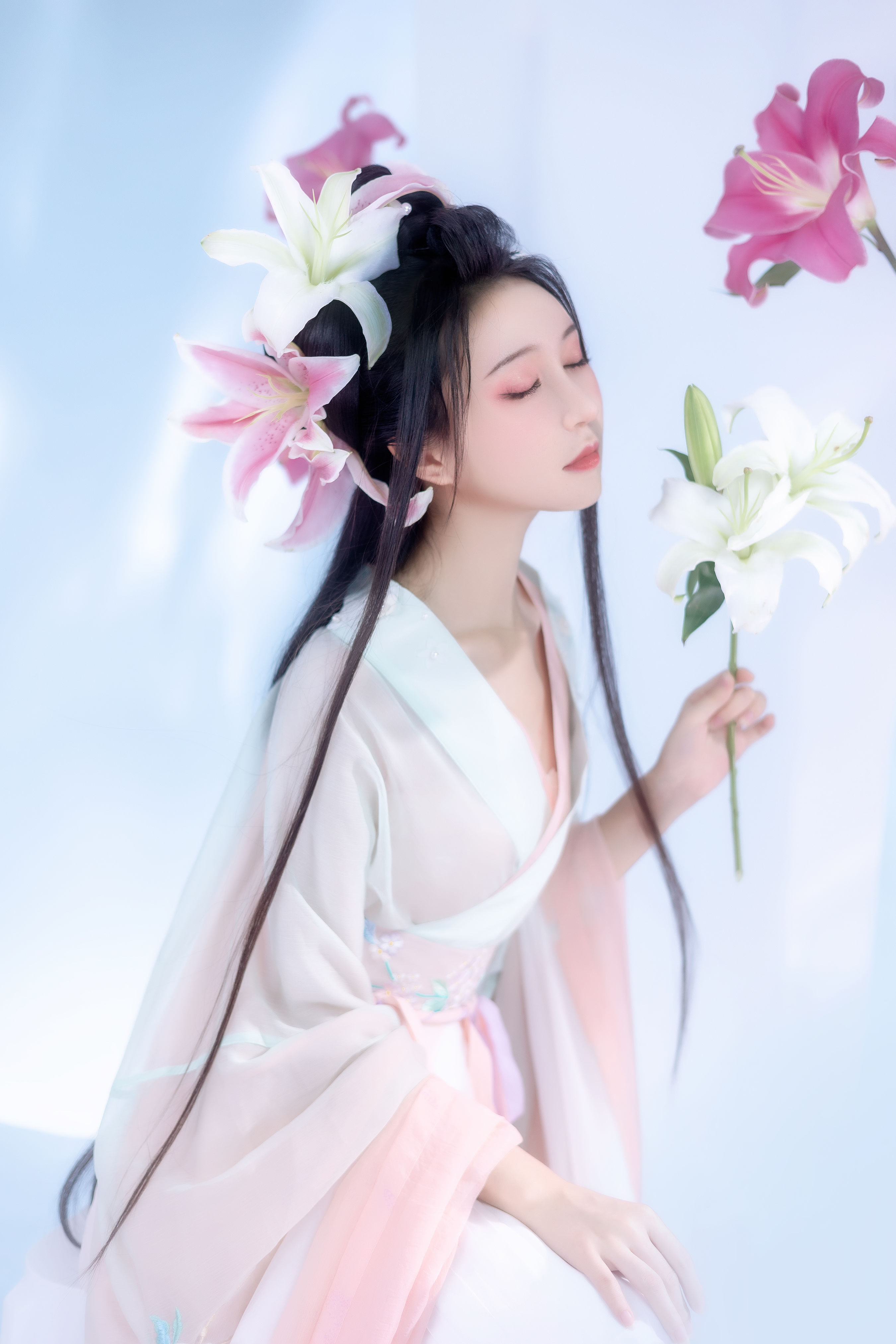 望春风 汉服 古装 美人 花 绝色 美图