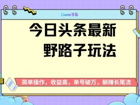 今日头条搬砖项目怎么做，从0到日入300的保姆级攻略