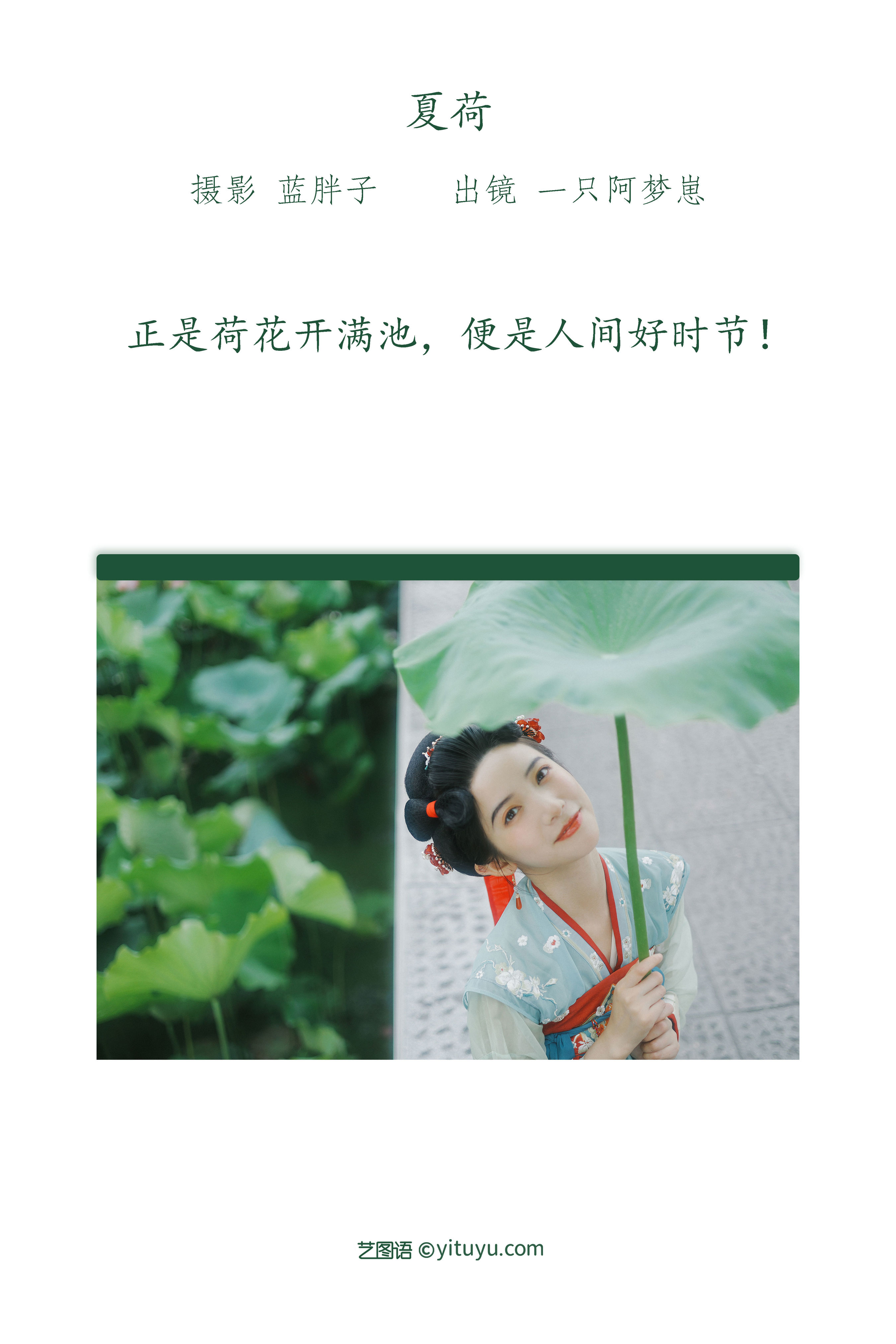 [YiTuYu艺图语] 一只阿梦崽《夏荷》 好看的4K高清无水印纯欲妹子意境唯美写真完整版图集